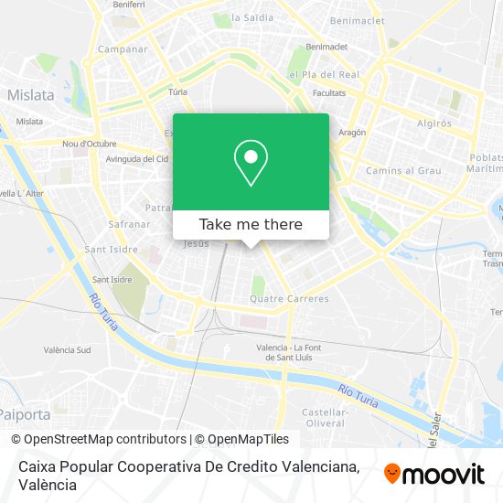 Caixa Popular Cooperativa De Credito Valenciana map