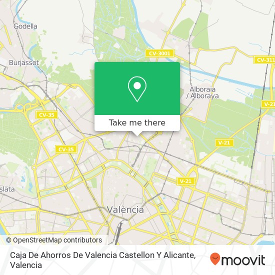 Caja De Ahorros De Valencia Castellon Y Alicante map