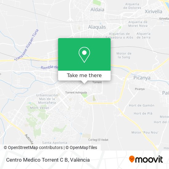 Centro Medico Torrent C B map