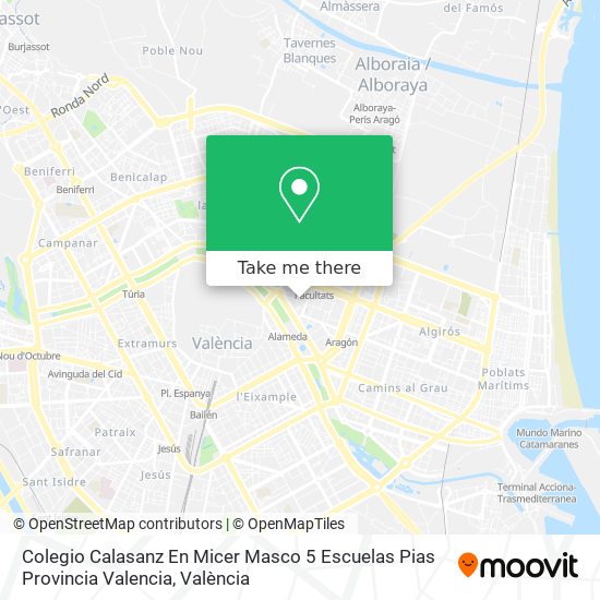 Colegio Calasanz En Micer Masco 5 Escuelas Pias Provincia Valencia map