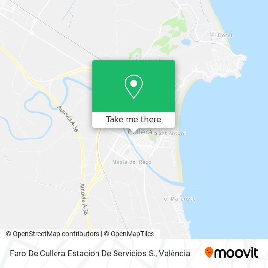 Faro De Cullera Estacion De Servicios S. map