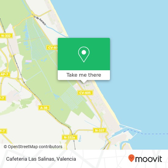 mapa Cafeteria Las Salinas