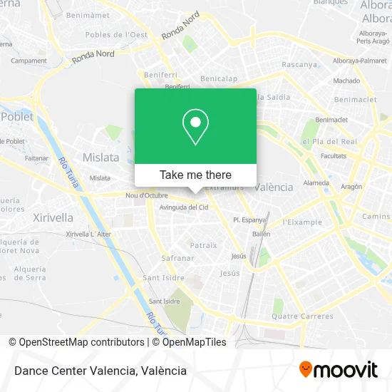 Dance Center Valencia map