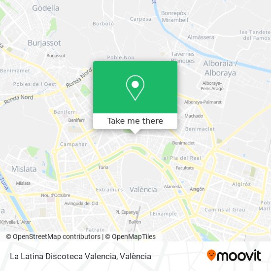 La Latina Discoteca Valencia map