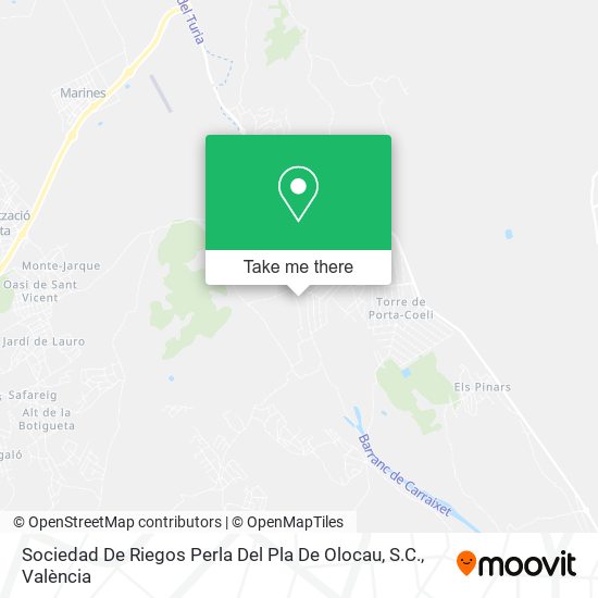 Sociedad De Riegos Perla Del Pla De Olocau, S.C. map