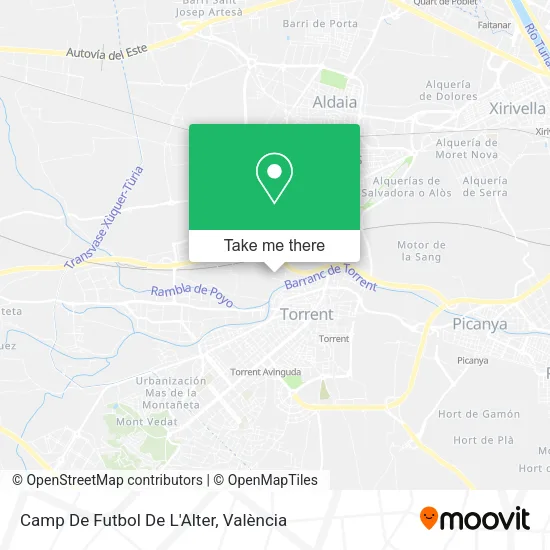 Camp De Futbol De L'Alter map