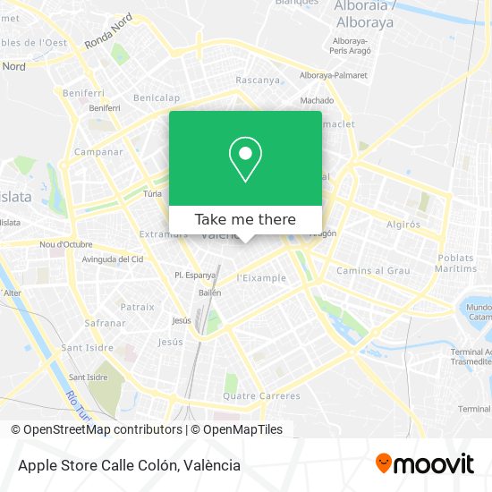 mapa Apple Store Calle Colón