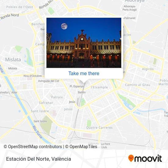 Estación Del Norte map