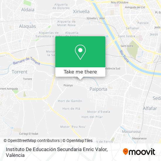 mapa Instituto De Educación Secundaria Enric Valor