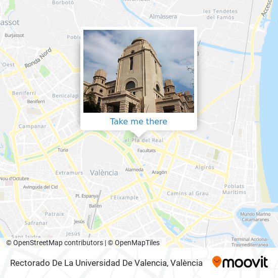 Rectorado De La Universidad De Valencia map