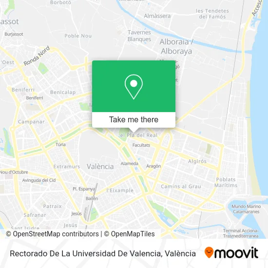 Rectorado De La Universidad De Valencia map