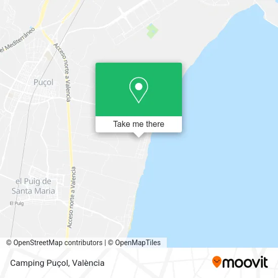 Camping Puçol map