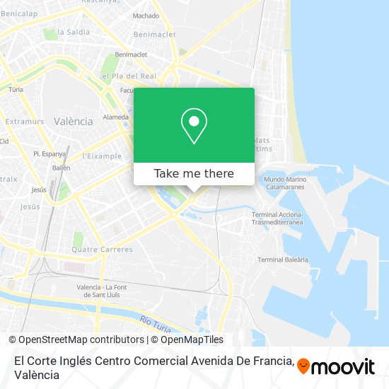 El Corte Inglés Centro Comercial Avenida De Francia map