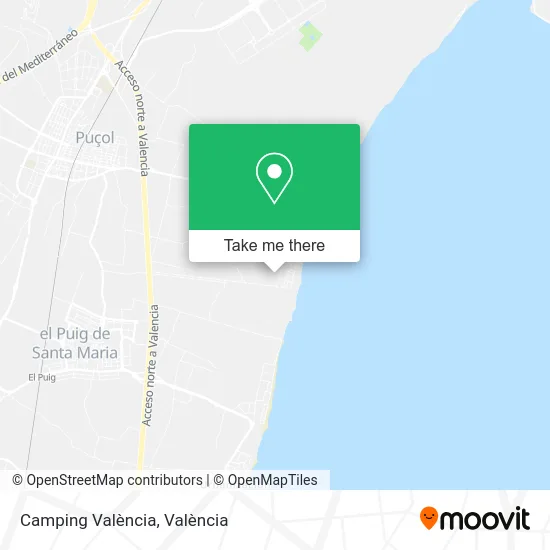 Camping València map