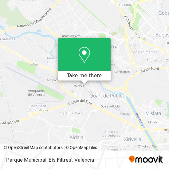 Parque Municipal 'Els Filtres' map