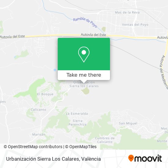 Urbanización Sierra Los Calares map