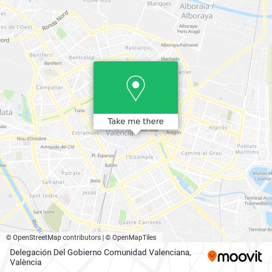 Delegación Del Gobierno Comunidad Valenciana map