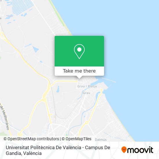 mapa Universitat Politècnica De València - Campus De Gandia