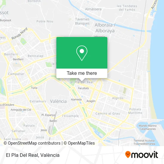 El Pla Del Real map