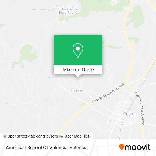 American School Of Valencia map