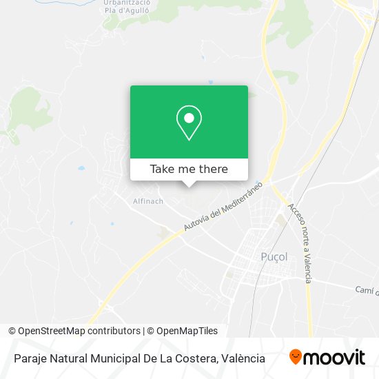 Paraje Natural Municipal De La Costera map