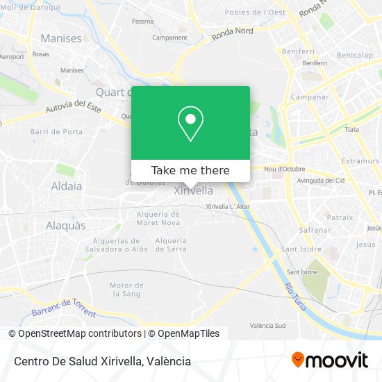 mapa Centro De Salud Xirivella