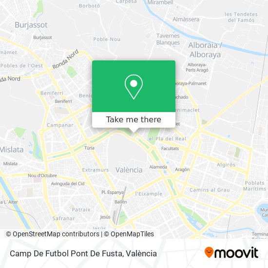 Camp De Futbol Pont De Fusta map