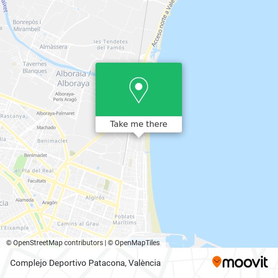 mapa Complejo Deportivo Patacona