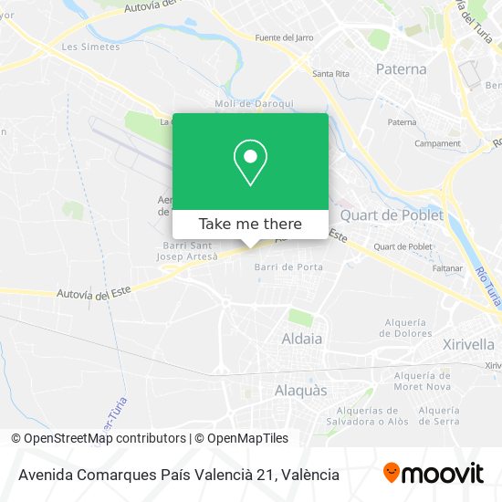 Avenida Comarques País Valencià 21 map