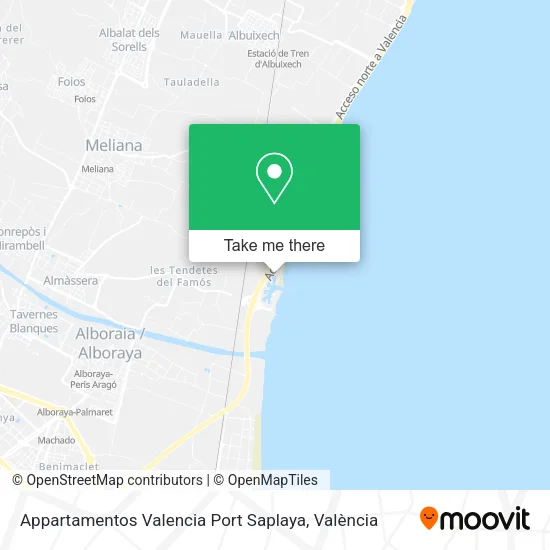 Appartamentos Valencia Port Saplaya map