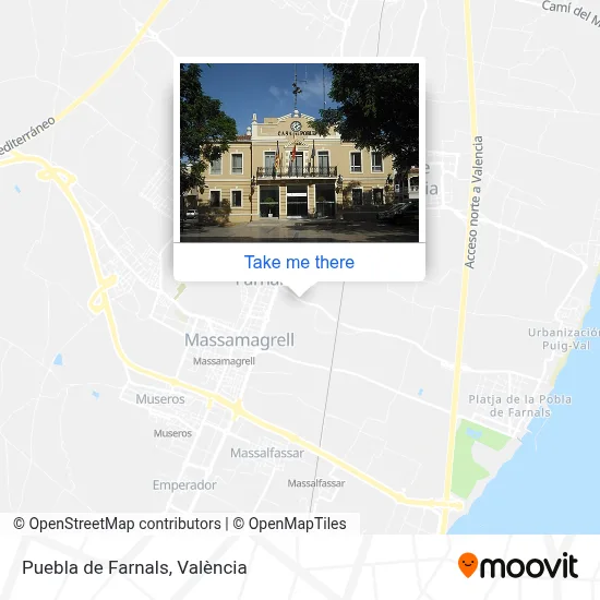 Puebla de Farnals map