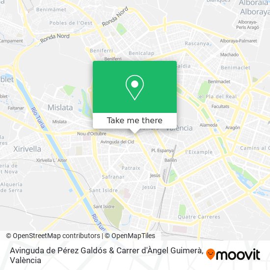 mapa Avinguda de Pérez Galdós & Carrer d'Àngel Guimerà