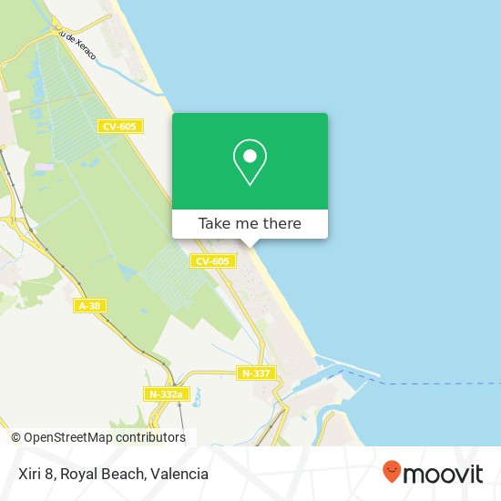 Xiri 8, Royal Beach map