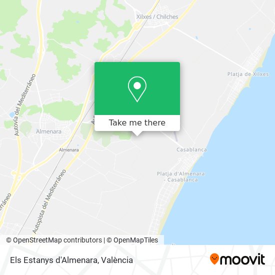 Els Estanys d'Almenara map