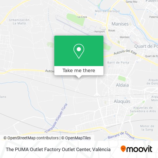 The PUMA Outlet Factory Outlet Center map