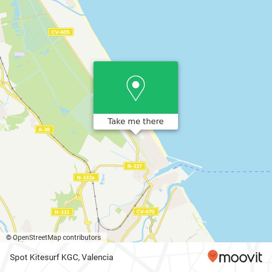 Spot Kitesurf KGC map