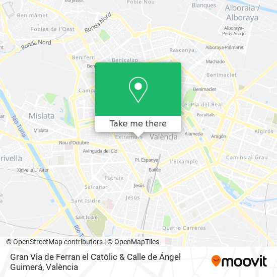 Gran Via de Ferran el Catòlic & Calle de Ángel Guimerá map