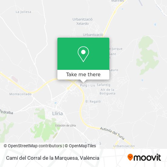 mapa Camí del Corral de la Marquesa