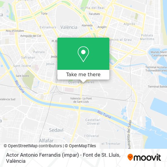 Actor Antonio Ferrandis (impar) - Font de St. Lluís map