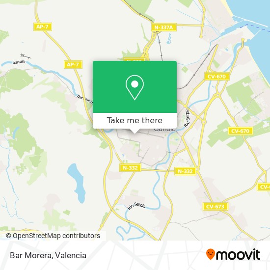 Bar Morera map