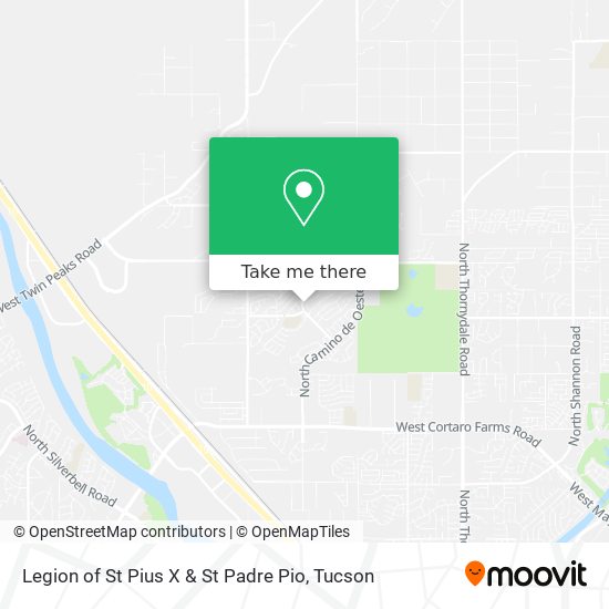 Legion of St Pius X & St Padre Pio map