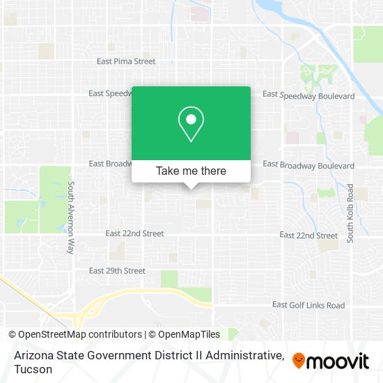 Arizona State Government District II Administrative map