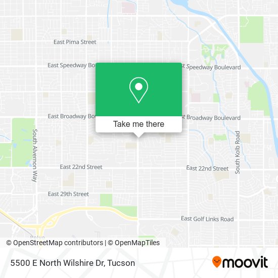5500 E North Wilshire Dr map
