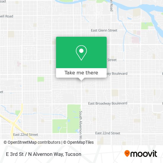 E 3rd St / N Alvernon Way map