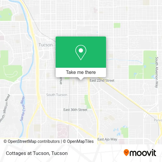 Cottages at Tucson map
