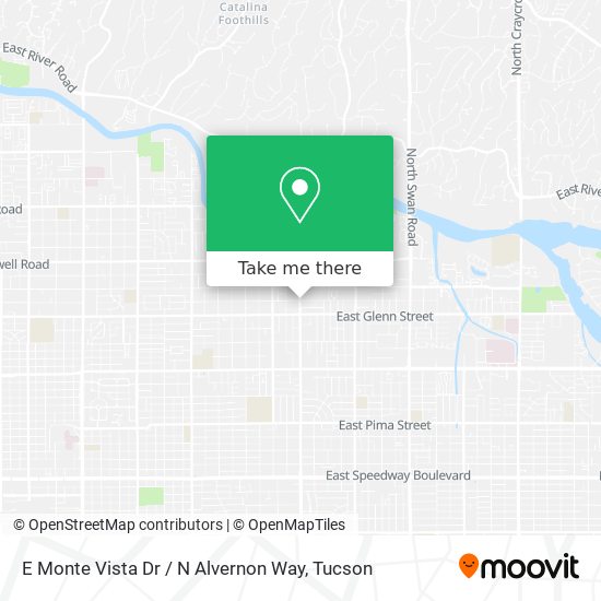Mapa de E Monte Vista Dr / N Alvernon Way