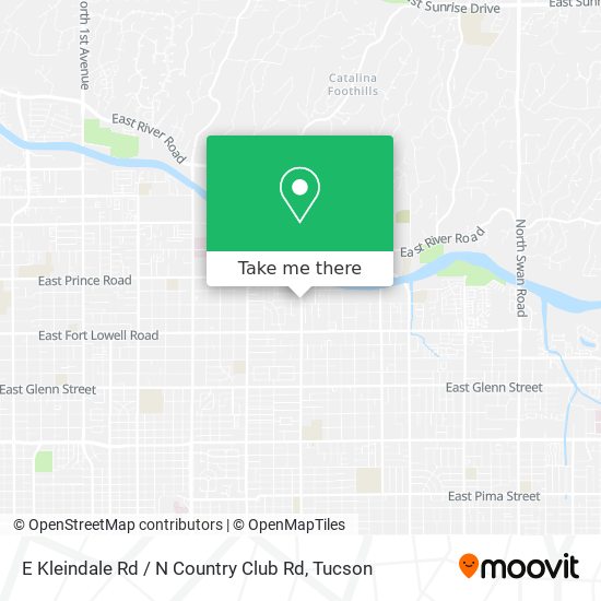 E Kleindale Rd / N Country Club Rd map