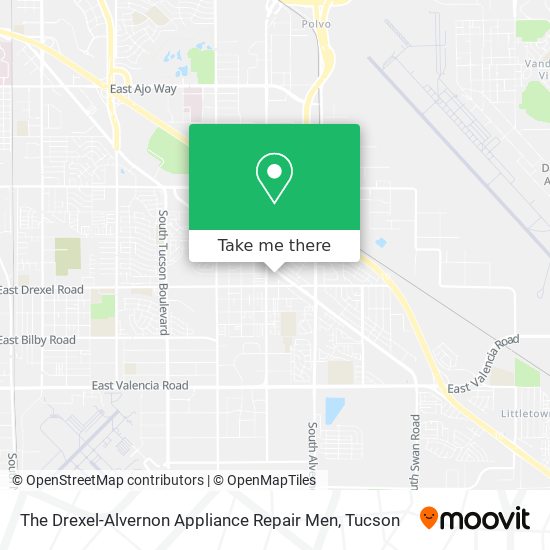 The Drexel-Alvernon Appliance Repair Men map
