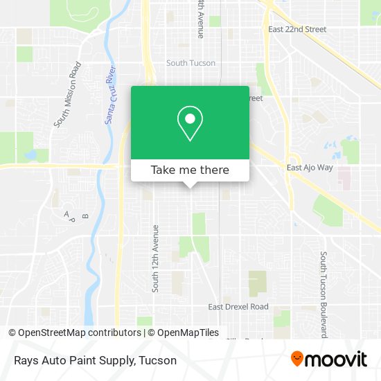 Mapa de Rays Auto Paint Supply