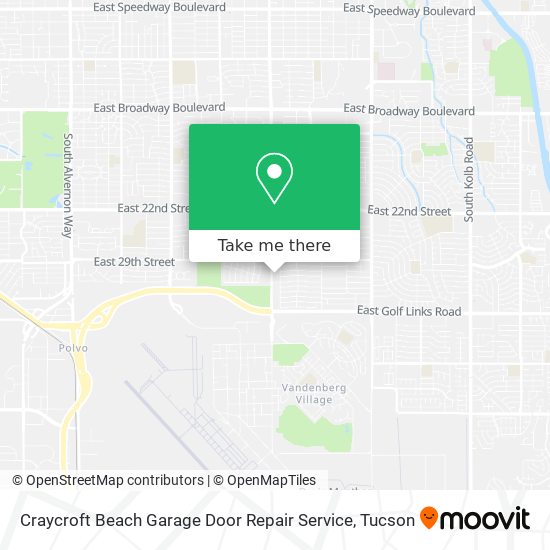 Craycroft Beach Garage Door Repair Service map